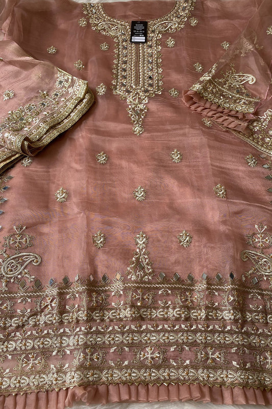 Ramzan Special Pakistani Mirror Work Salwar Suit With Dupatta Work